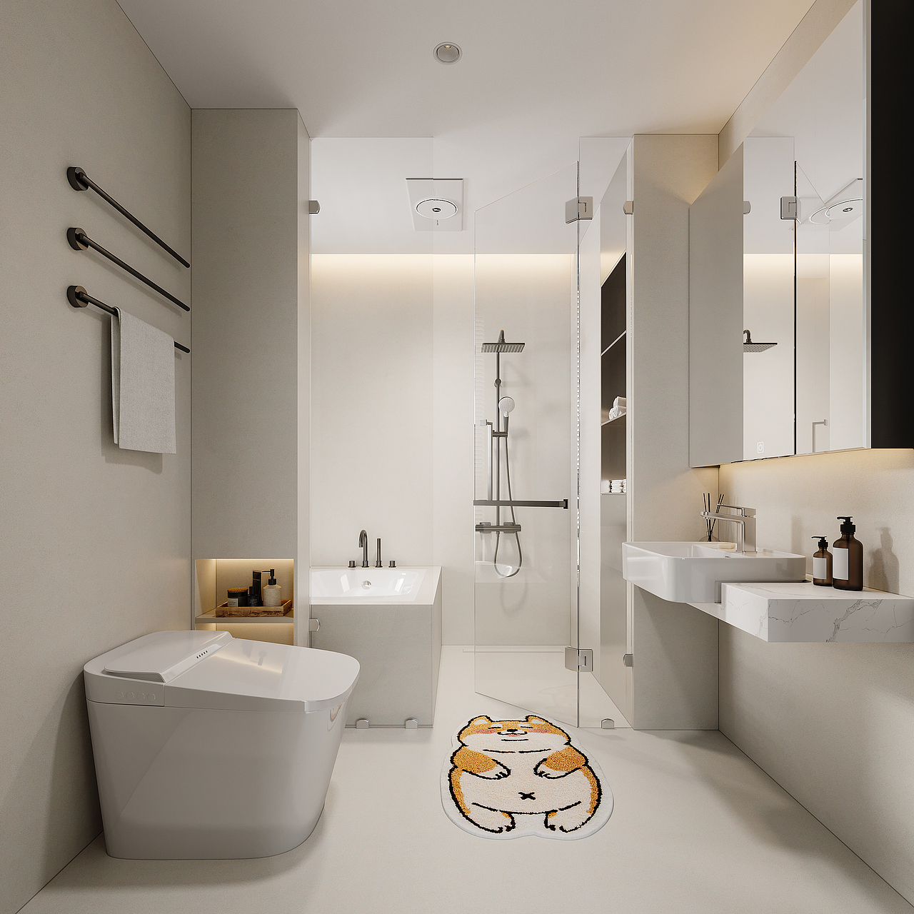 龙岗·大族河山100㎡，少即是多的90后夫妻极简婚房（图ZMzc3ODY3NTIw） - 家装设计 - 站酷设计师深圳如愿空间原创素材 - 站酷ZCOOL