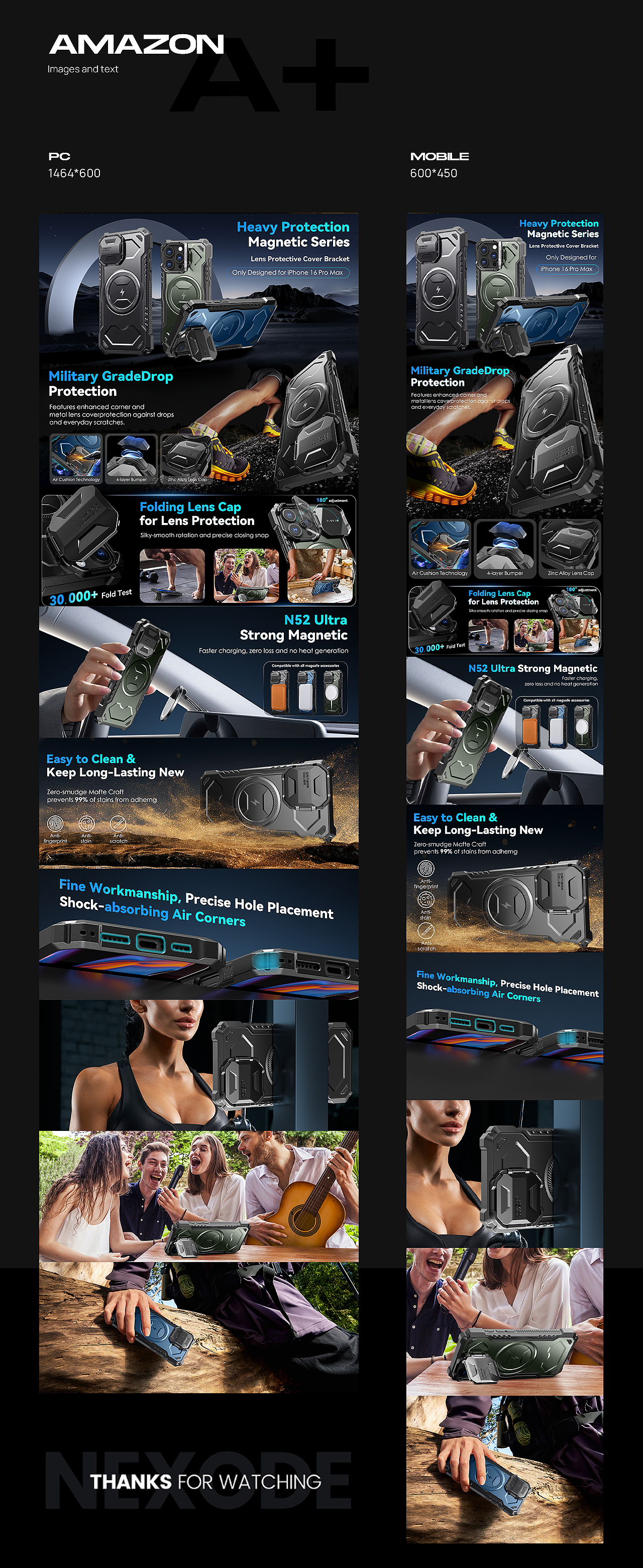 亚马逊产品设计×iPhone 16 ProMax镜头支架防护手机壳（图ZMzc3ODg0OTM2） - 产品 - 站酷设计师一颗栗子ya原创素材 - 站酷ZCOOL