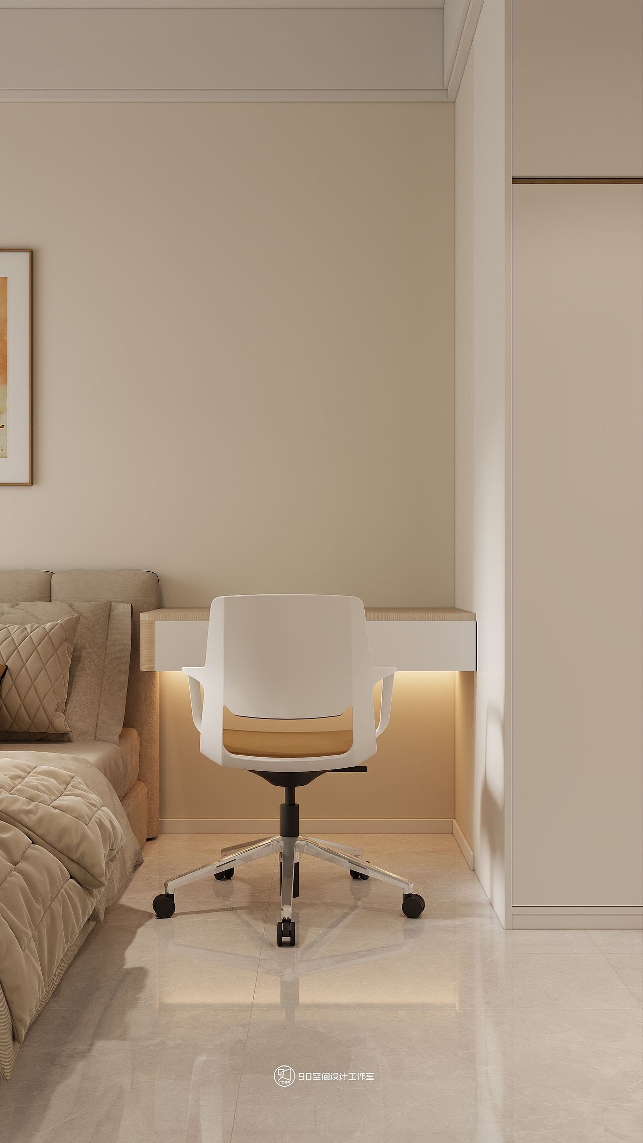 98㎡奶油风格丨简约纯粹,安静自在