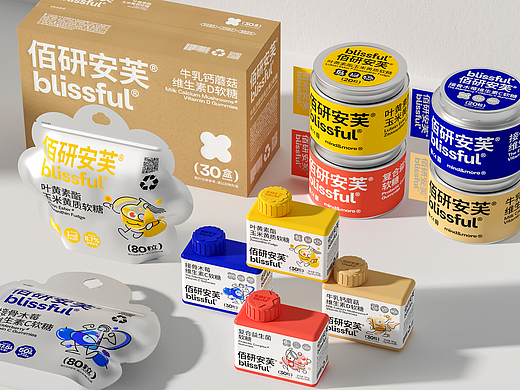 「佰研安芙」Blissful功能软糖品牌全案设计 | 妙与妙 