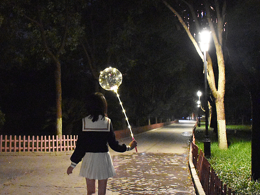 jk制服夜光少女夜景