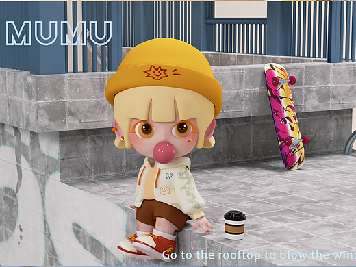 MuMu-city girl 原创ip三维建模设计