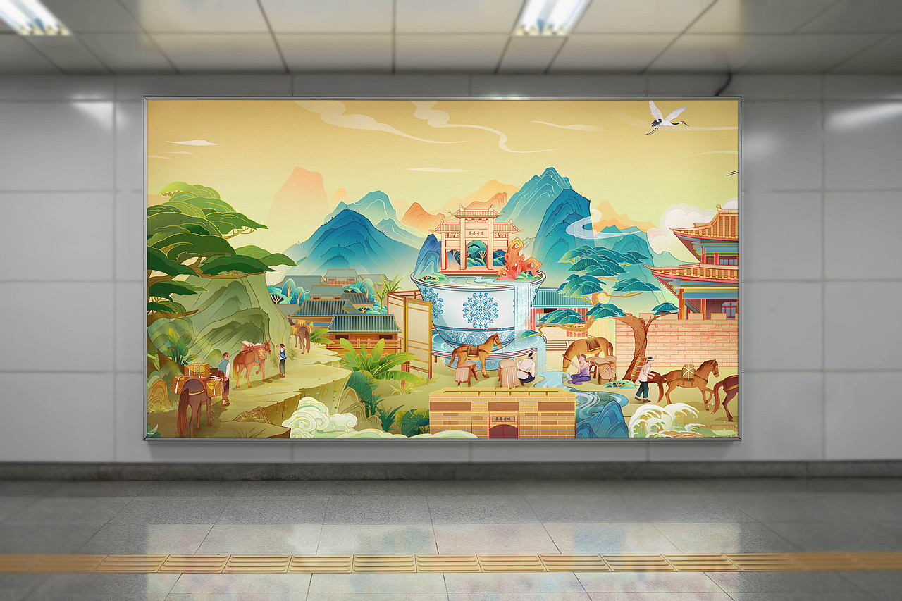 《茶马古道——云南》长卷插画（图ZMzc3ODk5OTky） - 商业插画 - 站酷设计师插画师木东原创素材 - 站酷ZCOOL