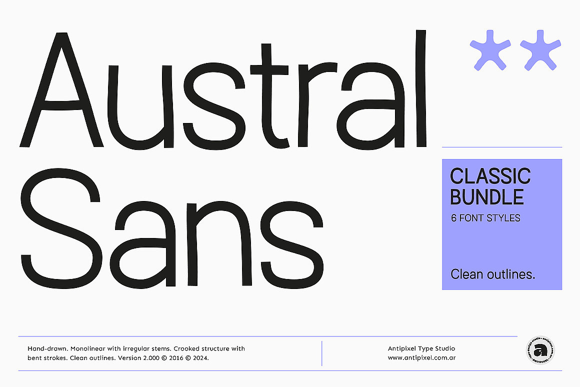 6字重现代简约时尚杂志画册排版无衬线英文字体家族