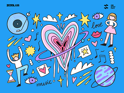 【心流宇宙】·闪魔手机壳插画设计