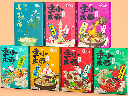 插画设计\插画包装设计\食品插画设计\国潮插画\食品