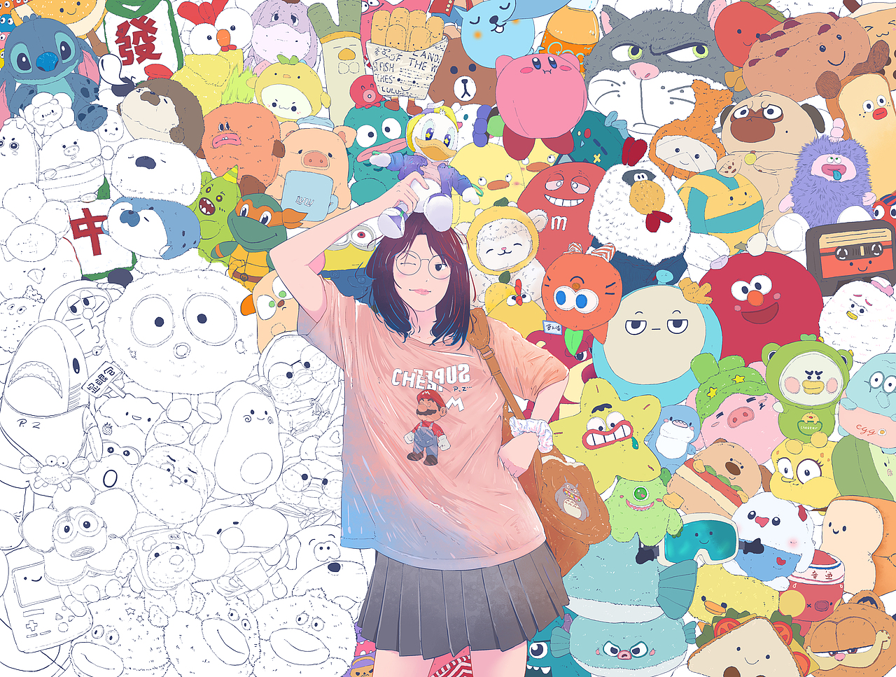 记录这个悠悠夏日（图ZMzc3OTgyODY4） - 艺术插画 - 站酷设计师小鱼先生chester原创素材 - 站酷ZCOOL