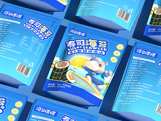 【河马塔塔】寿司海苔包装设计