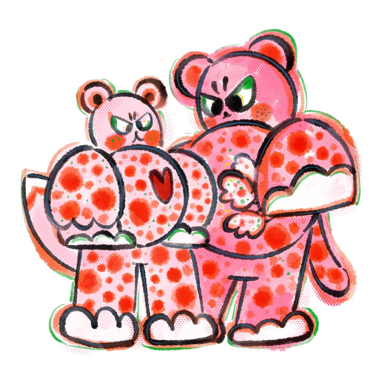 半圆形家族（图ZMzc3OTg5NTQw） - 艺术插画 - 站酷设计师虫小猛猛原创素材 - 站酷ZCOOL