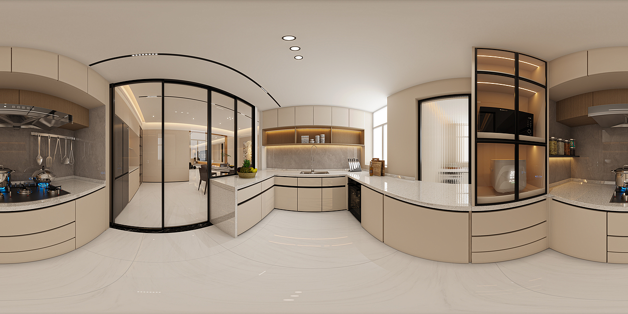 沿海城市圆弧造型轻奢大平层设计（图ZMzc3OTkwMzg0） - 家装设计 - 站酷设计师Lexizhu原创素材 - 站酷ZCOOL