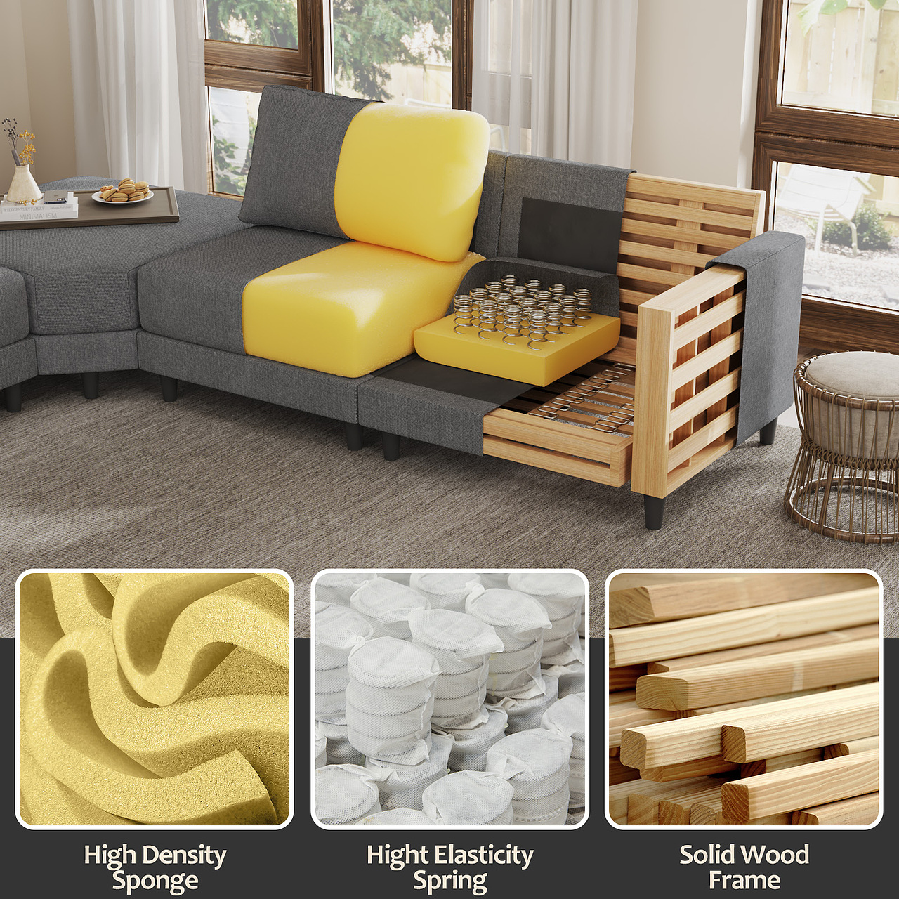 电商图片——L型拐角沙发