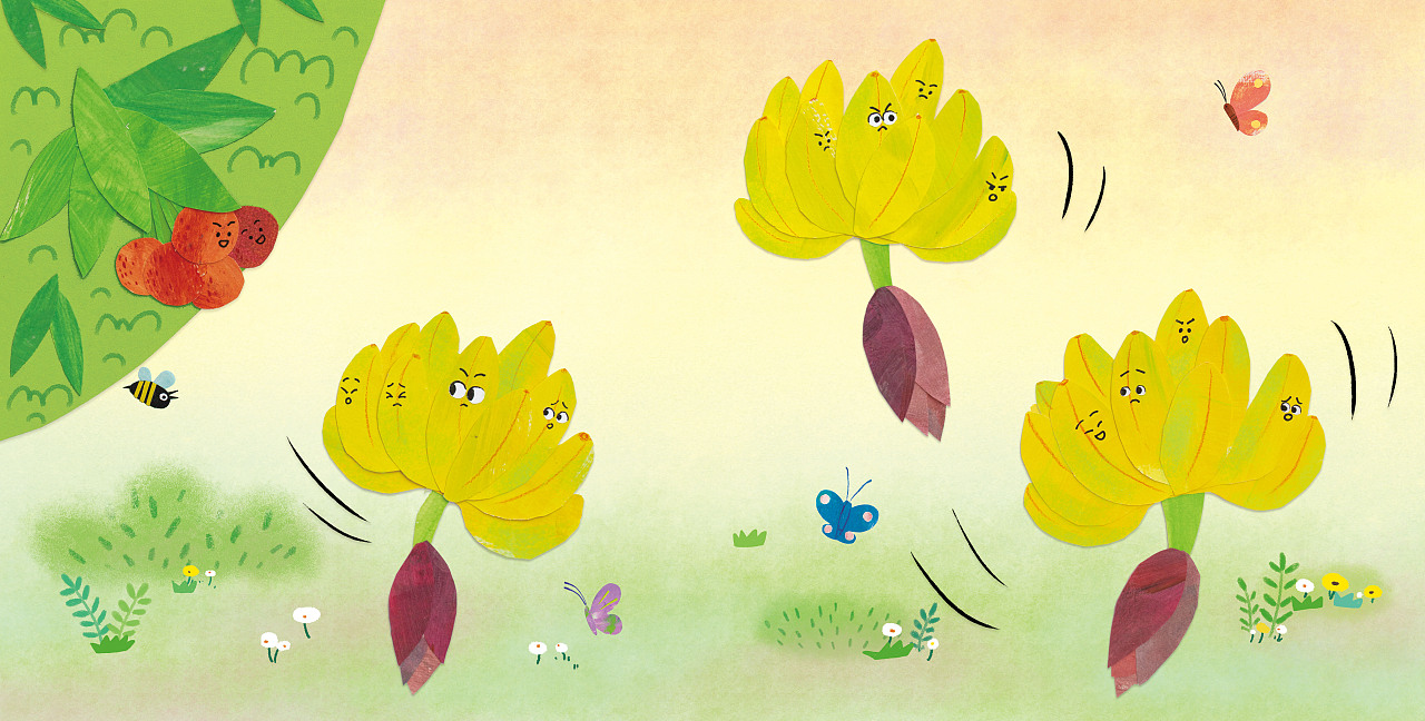 拼贴绘本-好玩的水果蔬菜绘本