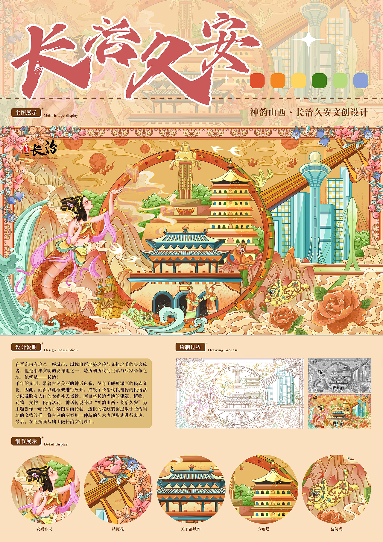 大广赛｜山西·长治插画文创设计（图ZMzc3OTk4ODI0） - 商业插画 - 站酷设计师冷冷cold原创素材 - 站酷ZCOOL