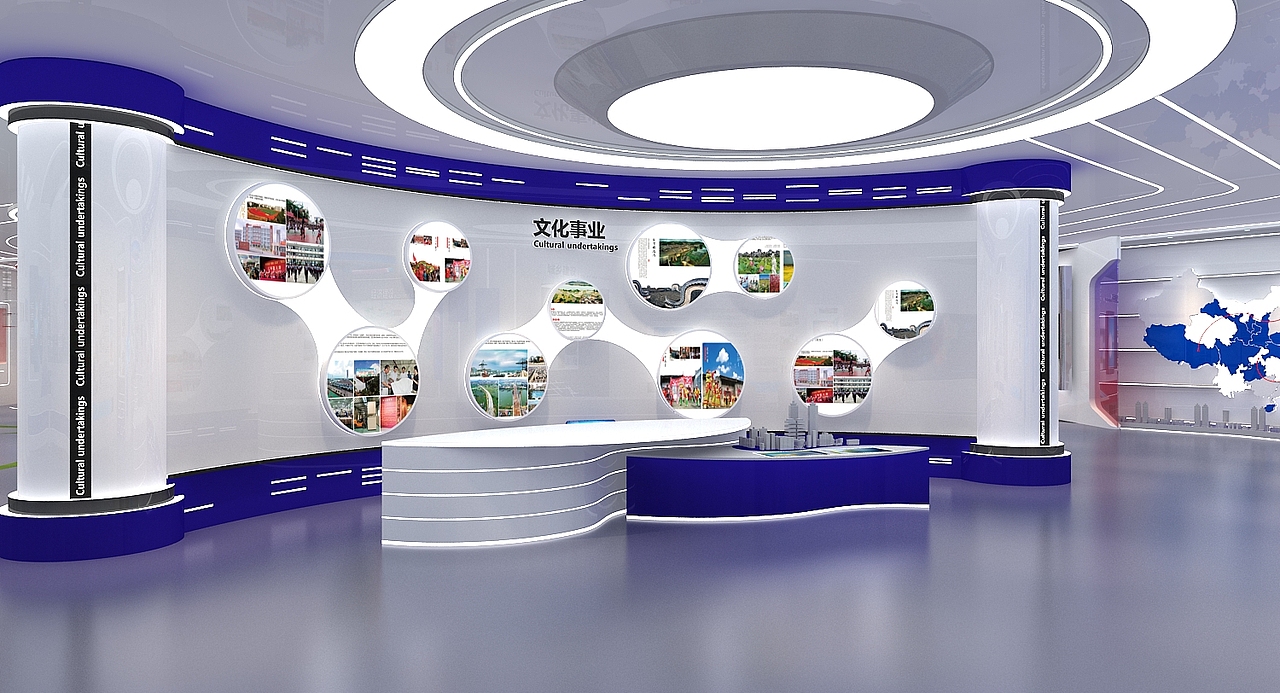 京山文化展厅设计3D效果图