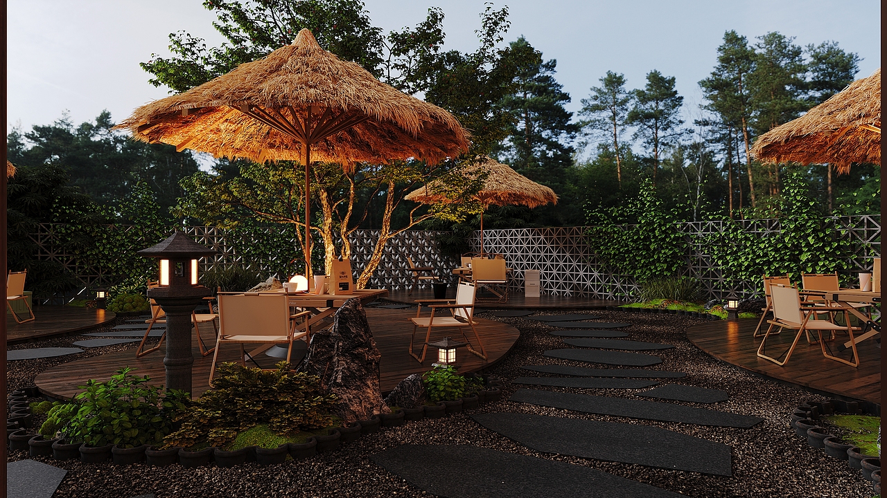 国风咖啡馆（图ZMzc4MDMwNTI0） - 酒店餐饮设计 - 站酷设计师贺ZHI原创素材 - 站酷ZCOOL