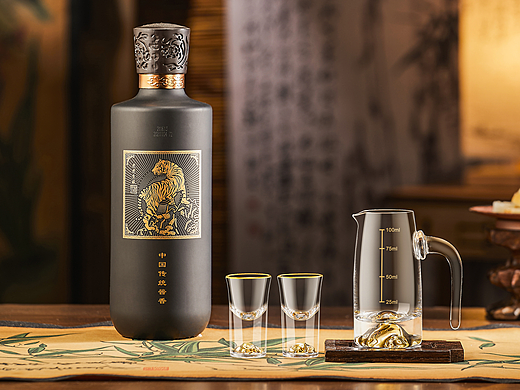 国风白酒杯拍摄