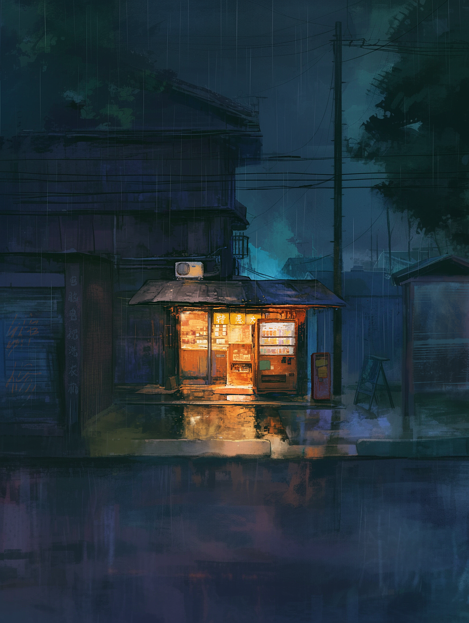 【治愈系列】雨夜的小卖铺