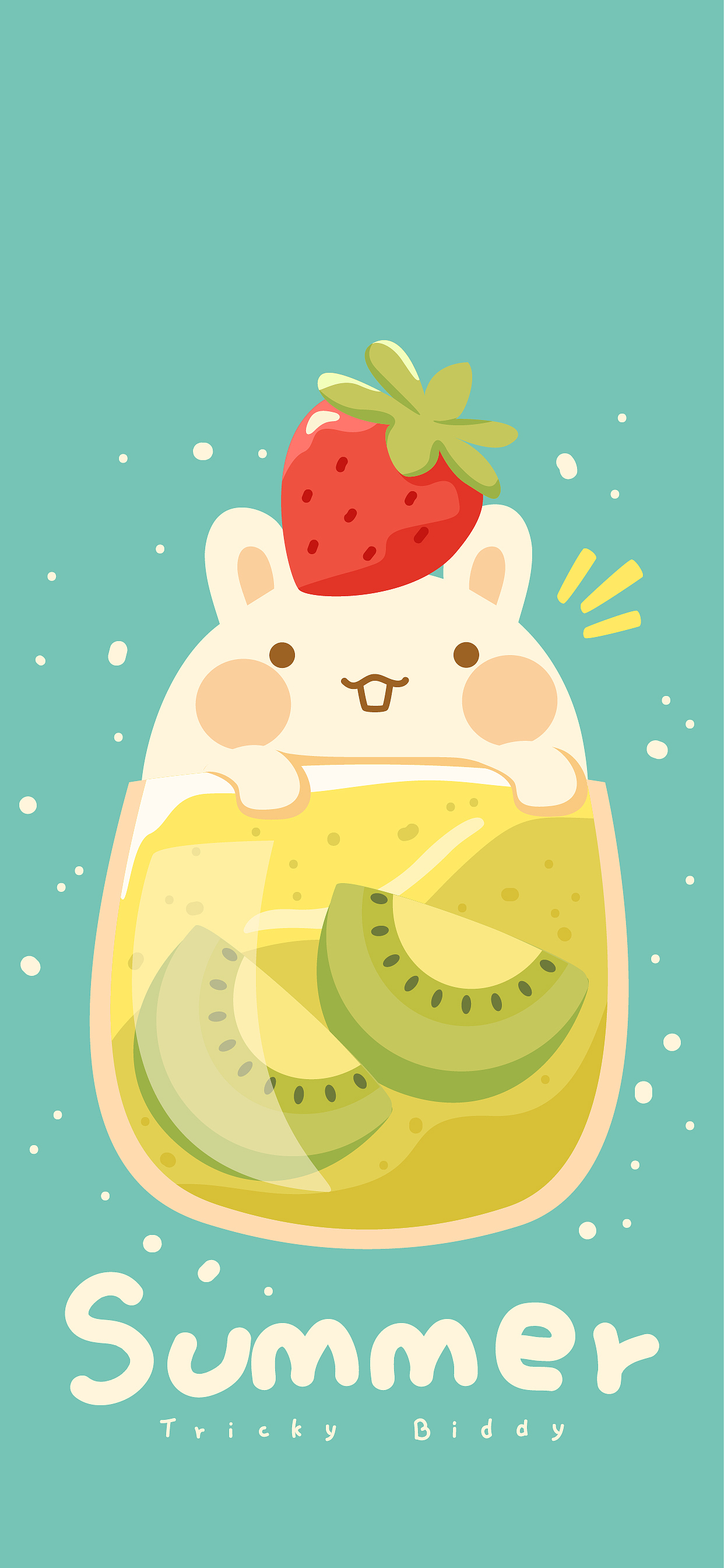 兔兔大牙冰淇淋雪糕手机电脑壁纸