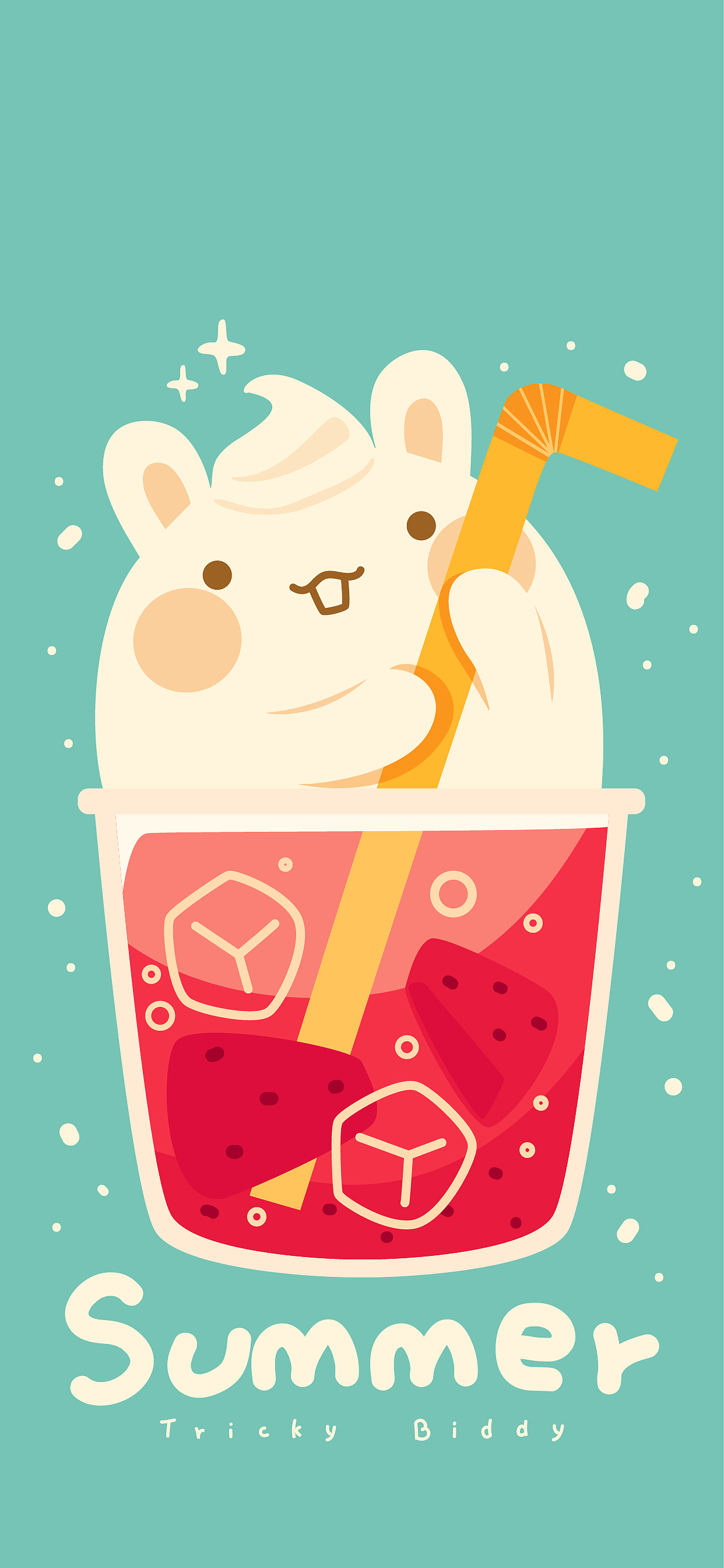 兔兔大牙冰淇淋雪糕手机电脑壁纸