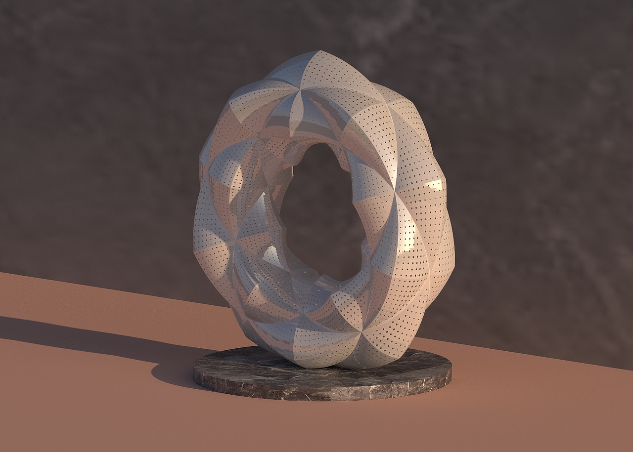3DMAX-抽象花朵渐变冲孔景观雕塑设计（图ZMzc4MDQzOTA4） - 其他工业/产品 - 站酷设计师拥有腹肌的阿东原创素材 - 站酷ZCOOL
