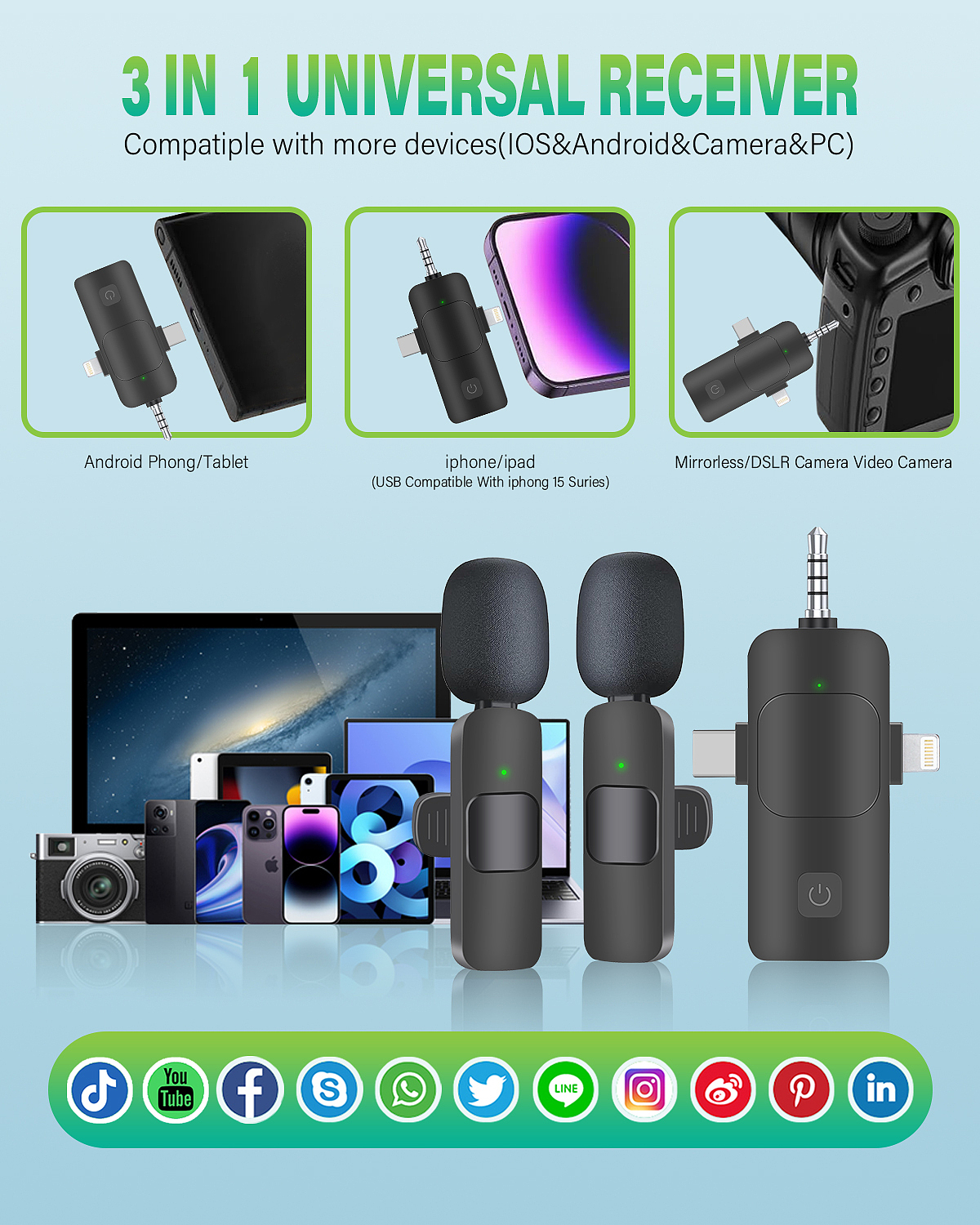 亚马逊无线麦克风主图和a+（图ZMzc4MDQ2OTI4） - 电商 - 站酷设计师天师钟馗原创素材 - 站酷ZCOOL