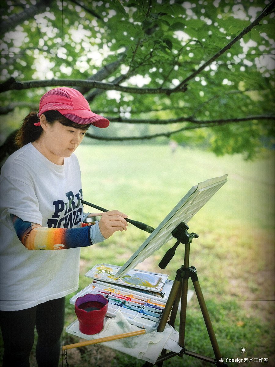 水彩写生—星河湾公园