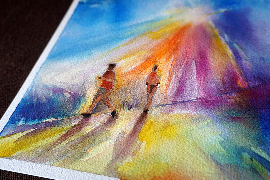 小幅风景练习(丁达尔光之二)
