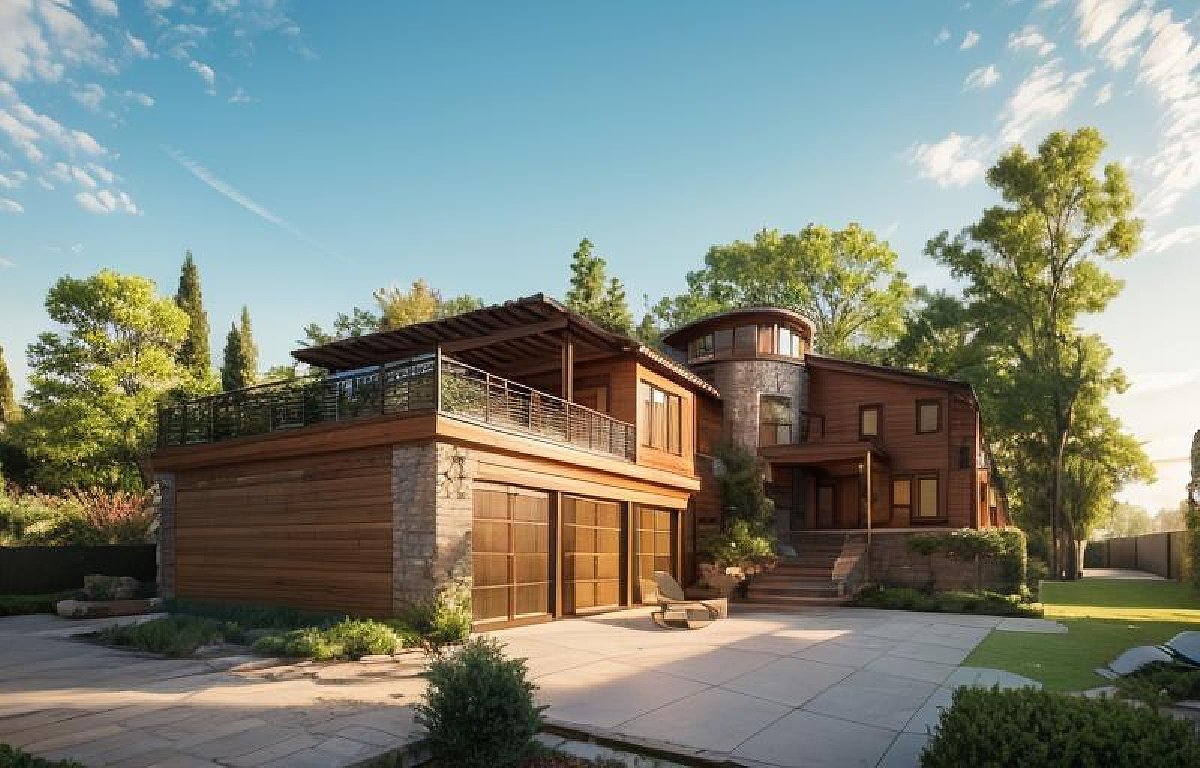 根据建筑线稿生成效果图