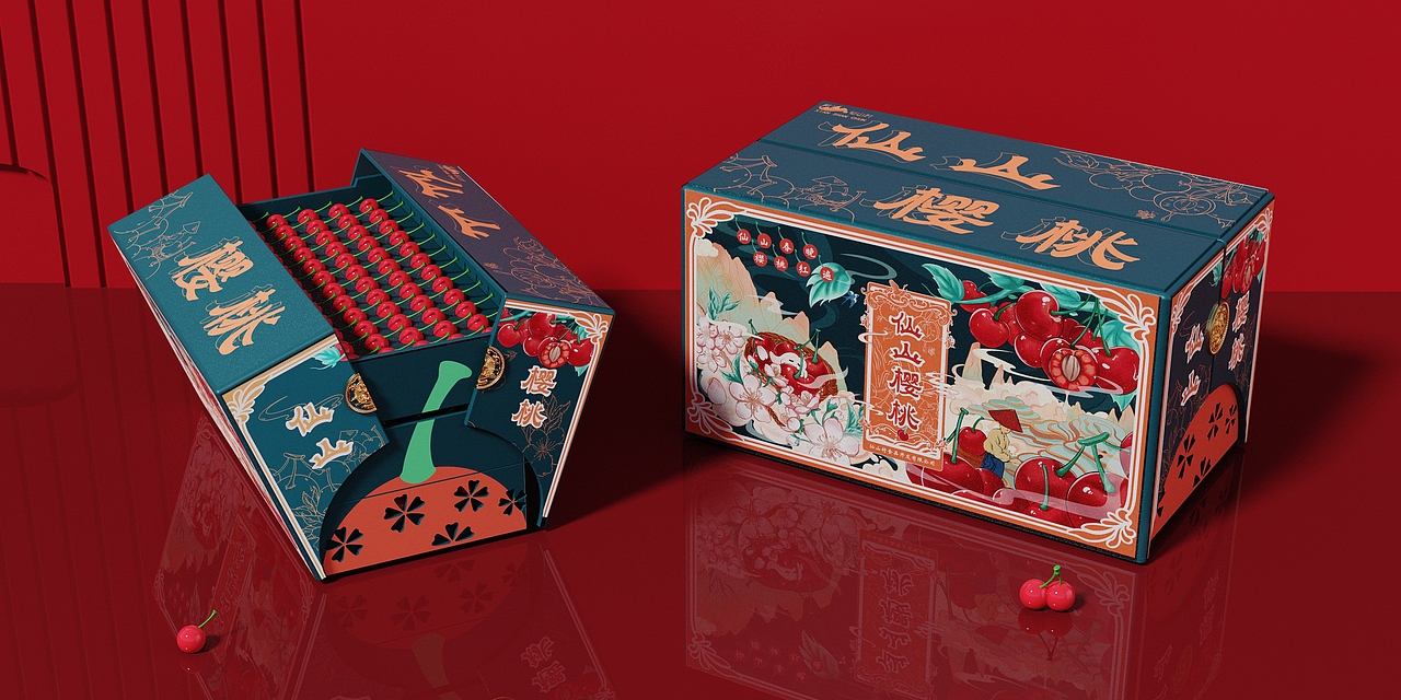 仙山樱桃包装设计