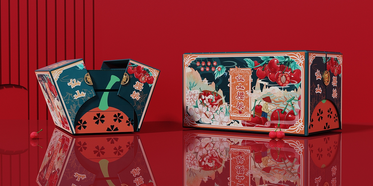 仙山樱桃包装设计