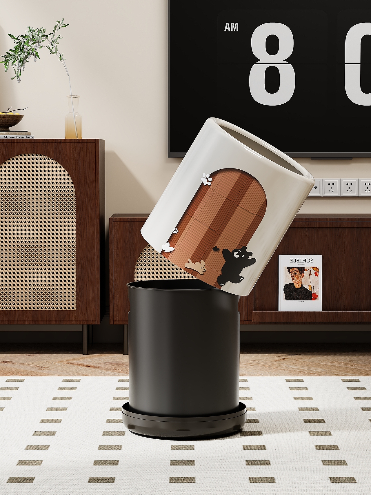 电商渲染｜小熊垃圾桶「Small Z design」（图ZMzc4MDYxNDA0） - 产品 - 站酷设计师小Z视觉设计原创素材 - 站酷ZCOOL