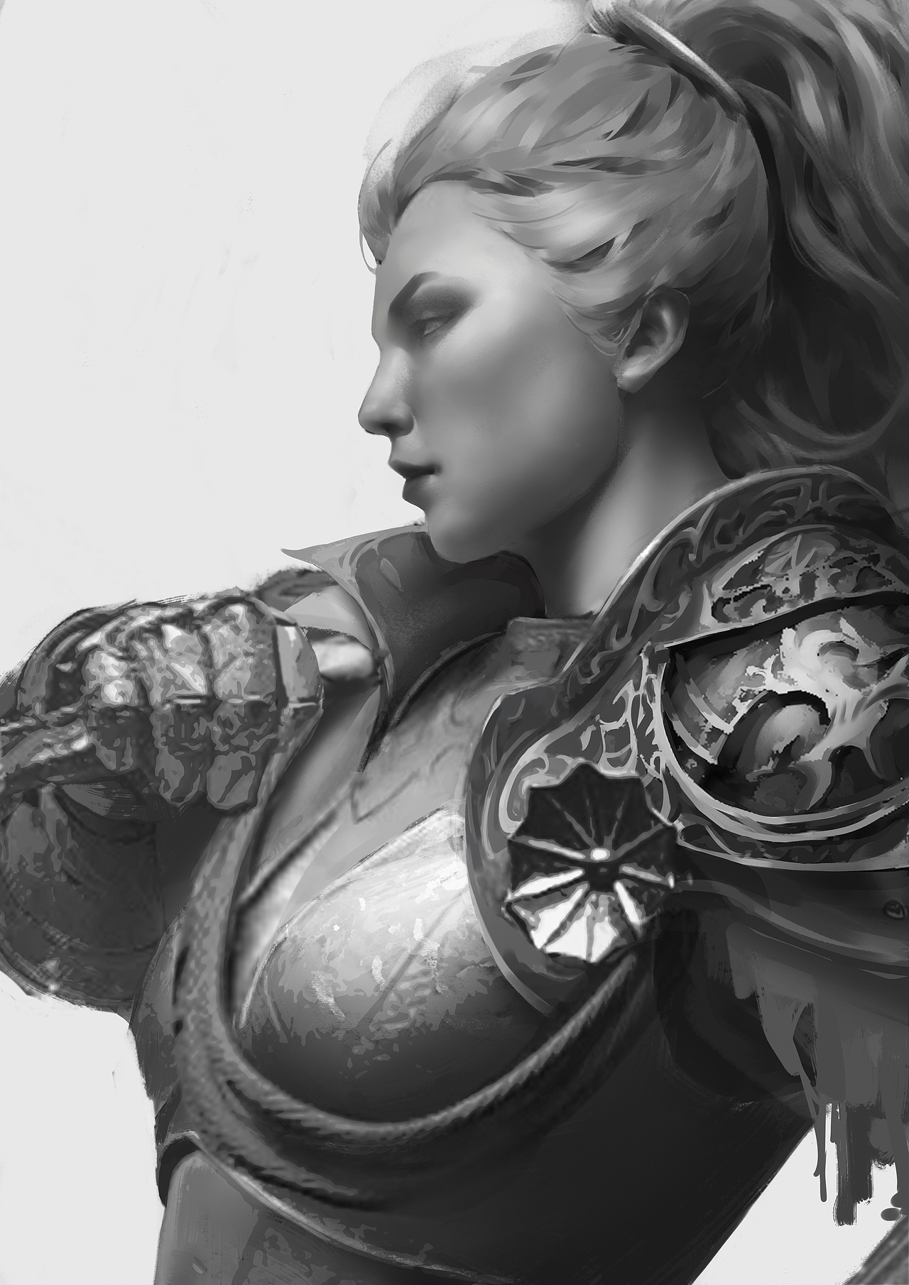 黑白女骑士（图ZMzc4MDYzODEy） - 创作习作 - 站酷设计师你是甚么妖怪原创素材 - 站酷ZCOOL