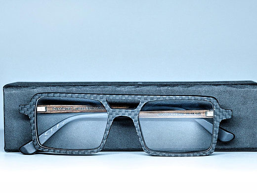 深圳碳纤维眼镜工厂__方形碳纤维眼镜WD0745-新创森