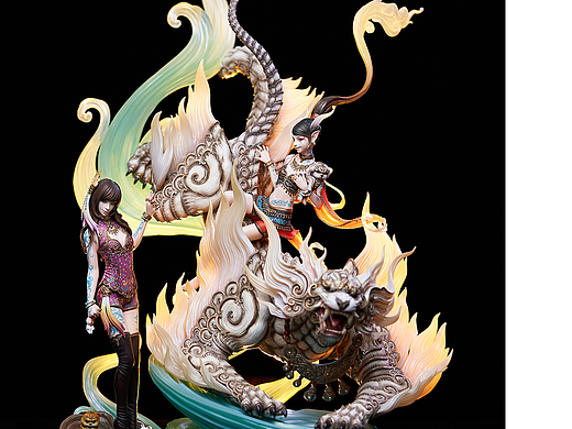 筋兜云&PKking 九天衡作品: 西宫·白虎 限量收藏雕像