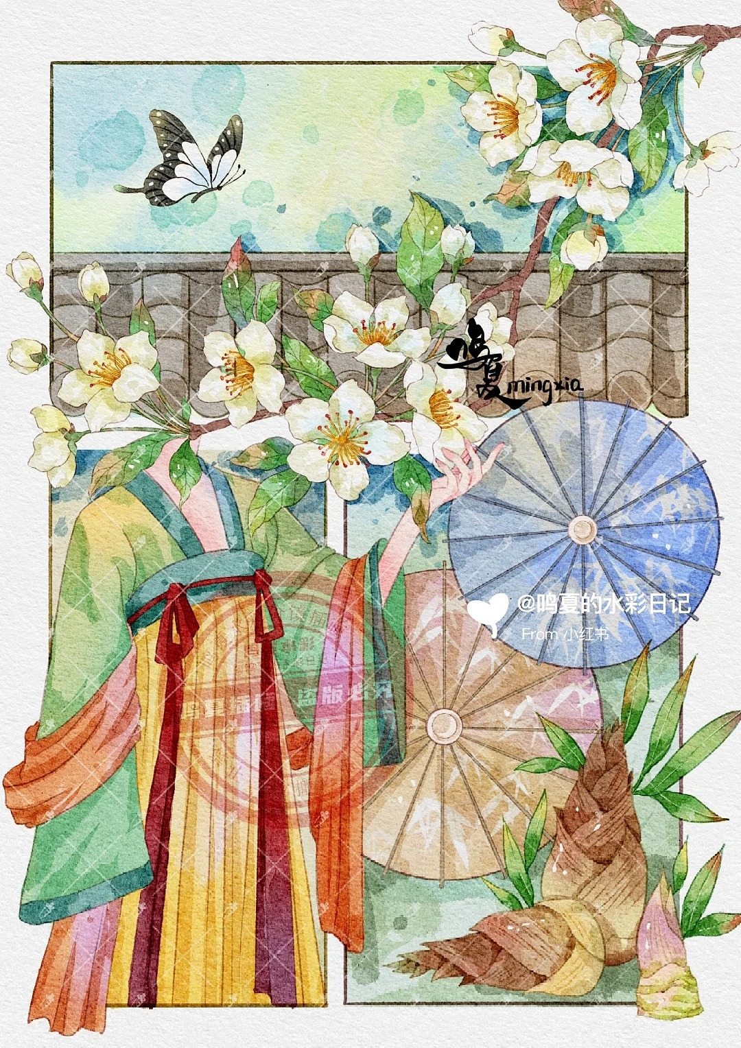 水彩花卉分镜系列