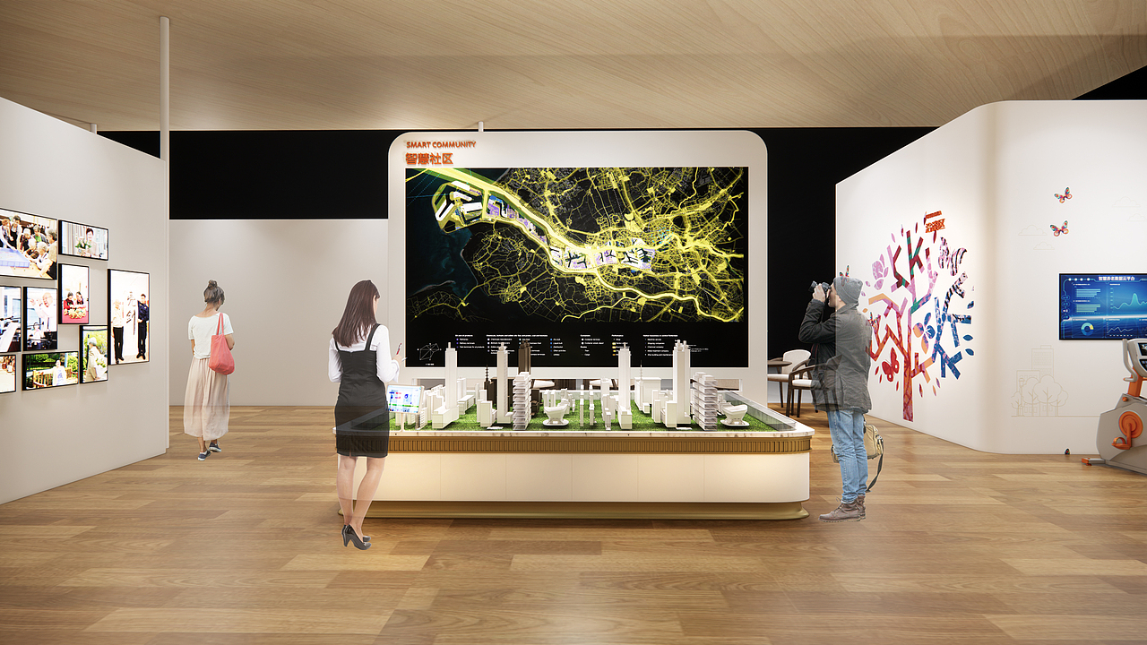 泰康保险临展展位设计 展陈空间