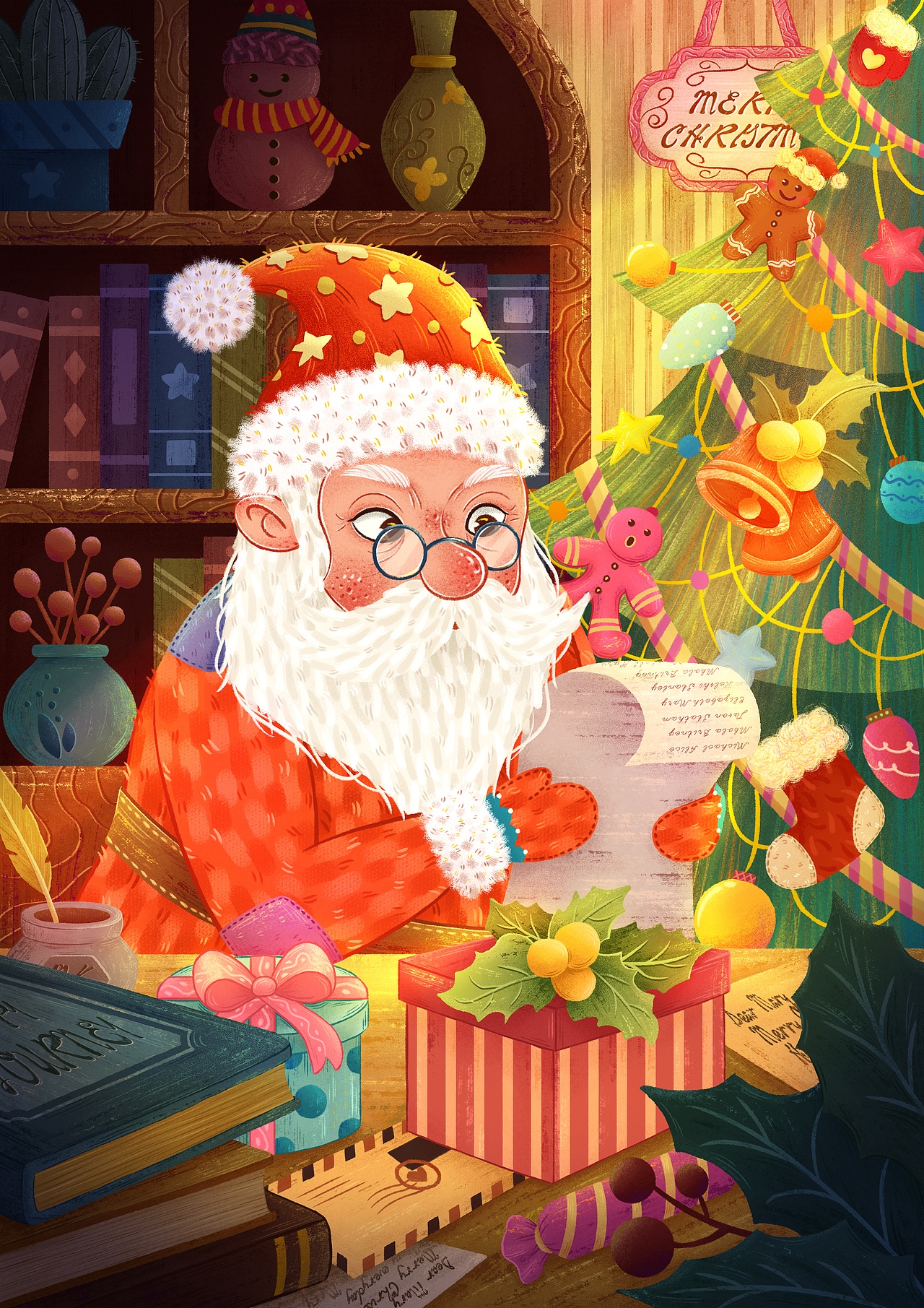 肌理装饰风温馨圣诞节