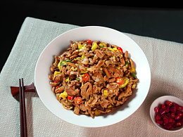 金粉翅根、鸡杂摄影图