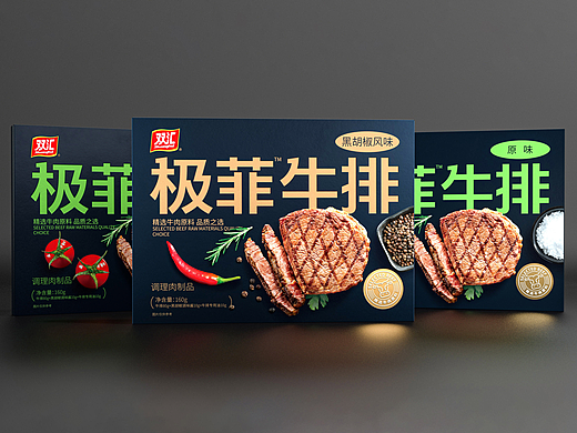 双汇 x 蓝色盛火 │ 牛排品牌系列包装设计（个人主页-ZNzA1MTEzNzI=） - 包装 - 站酷设计师蓝色盛火原创素材 - 站酷ZCOOL