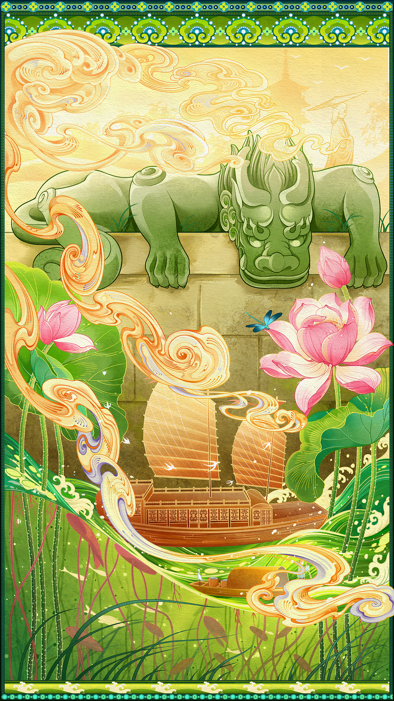 原创插画《镇水兽》（图ZMzc4MTQ3MzE2） - 创作习作 - 站酷设计师大橘DAJU原创素材 - 站酷ZCOOL