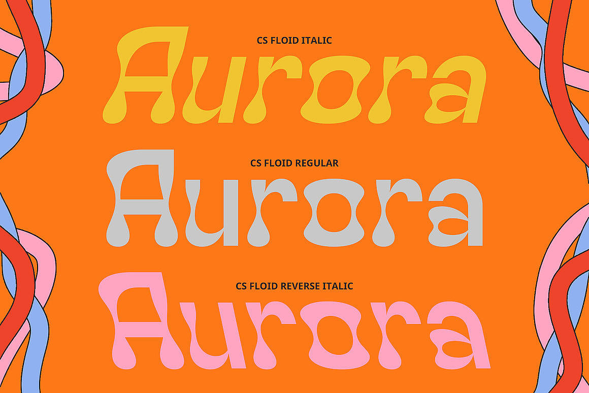 复古迷幻怀旧酸性逆反差文创潮牌海报标题装饰英文字体