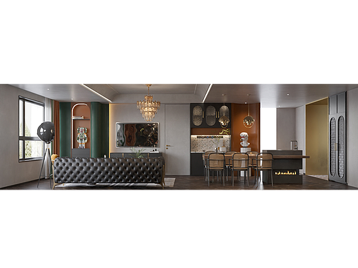 意式客餐厅（个人主页-ZNzA1MTUwODQ=） - 家装设计 - 站酷设计师景泽效果图原创素材 - 站酷ZCOOL