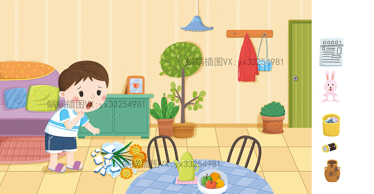 贴纸游戏书1----《环保安全》（图ZMzc4MTcxNTUy） - 儿童插画 - 站酷设计师蜗蜗wowo原创素材 - 站酷ZCOOL