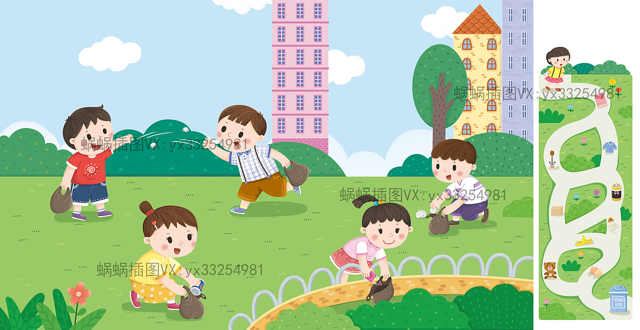 贴纸游戏书1----《环保安全》（图ZMzc4MTcxNTc2） - 儿童插画 - 站酷设计师蜗蜗wowo原创素材 - 站酷ZCOOL
