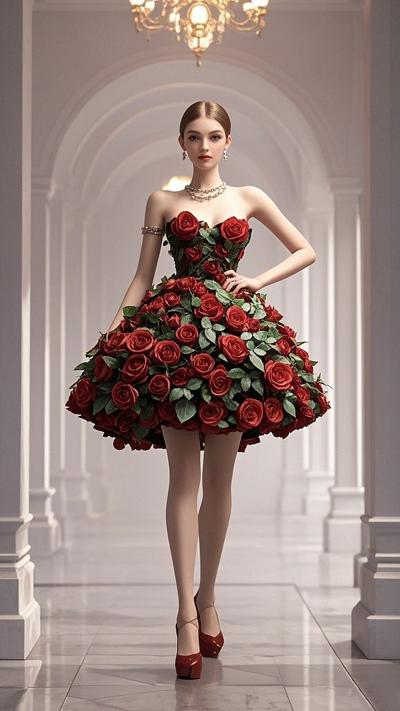 玫瑰花礼服
