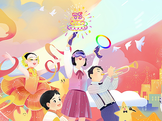 《儿童文学》国庆节贺图~
