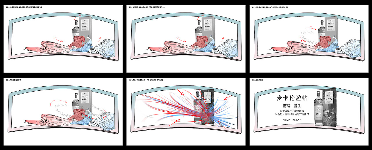 裸眼3D创意广告分镜作品-麦卡伦盈钻（图ZMzc4MjQwOTA0） - 设定/分镜 - 站酷设计师蜘蛛鸟原创素材 - 站酷ZCOOL