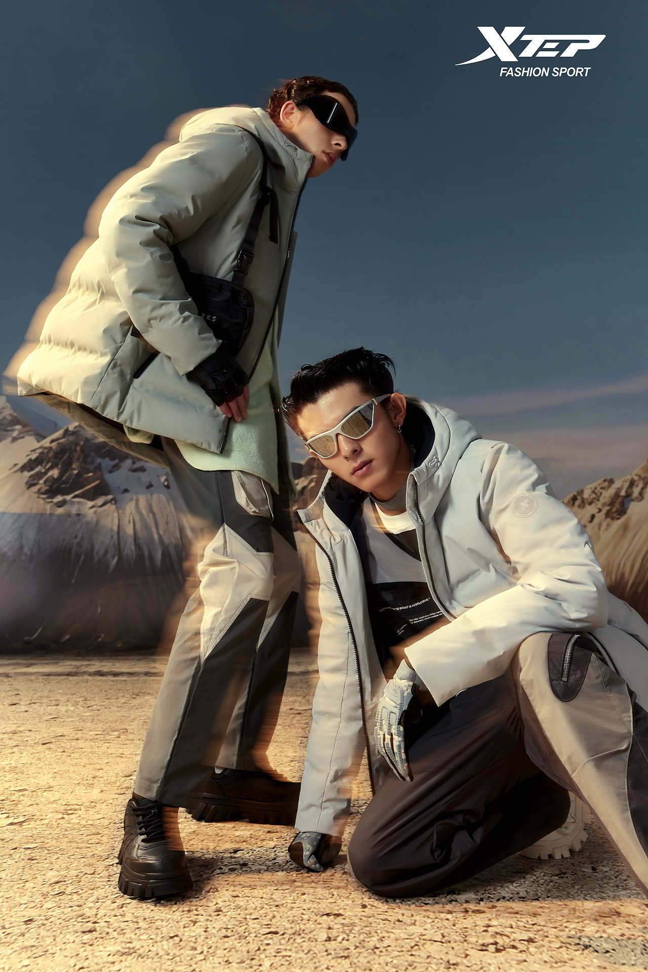 为特步拍摄的羽绒系列形象大片 |商业拍摄