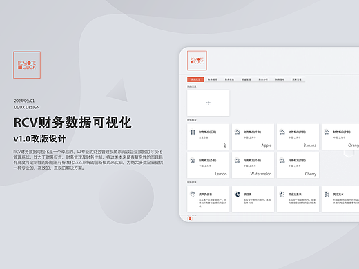财务网页-RCV财务数据可视化v1.0改版设计