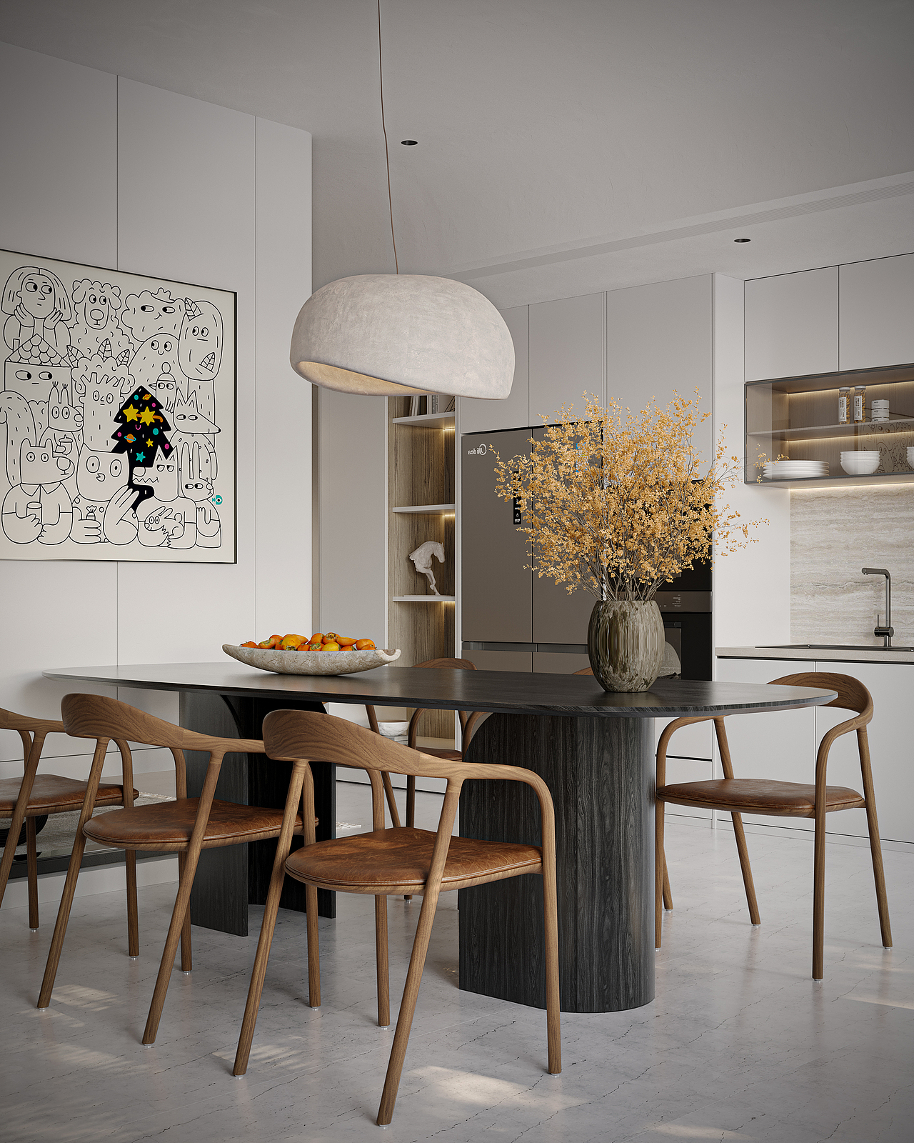 白色空间客餐厅卧室效果图表现（图ZMzc4MjY0MDYw） - 家装设计 - 站酷设计师赤焰追风原创素材 - 站酷ZCOOL